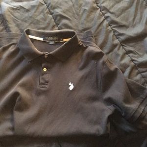 Black polo shirt